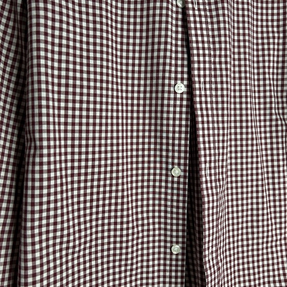 H&M Men's Dark RedCheckered Button Down Shirt - Picture 4 of 5
